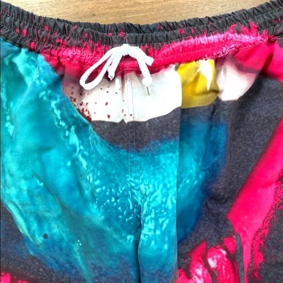 Mens Rage On Sz XXL 2XL Swim Trunks Mesh Lined Pockets Boardshorts Gray EUC - Picture 2 of 5